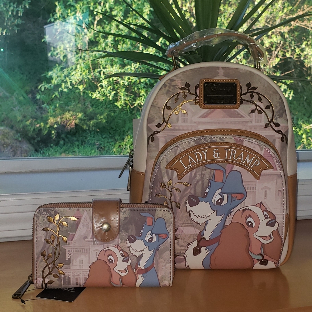 Loungefly Lady & Tramp Mini Backpack & Wallet Set
